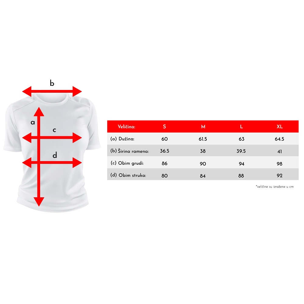 Ženska majica, crna 