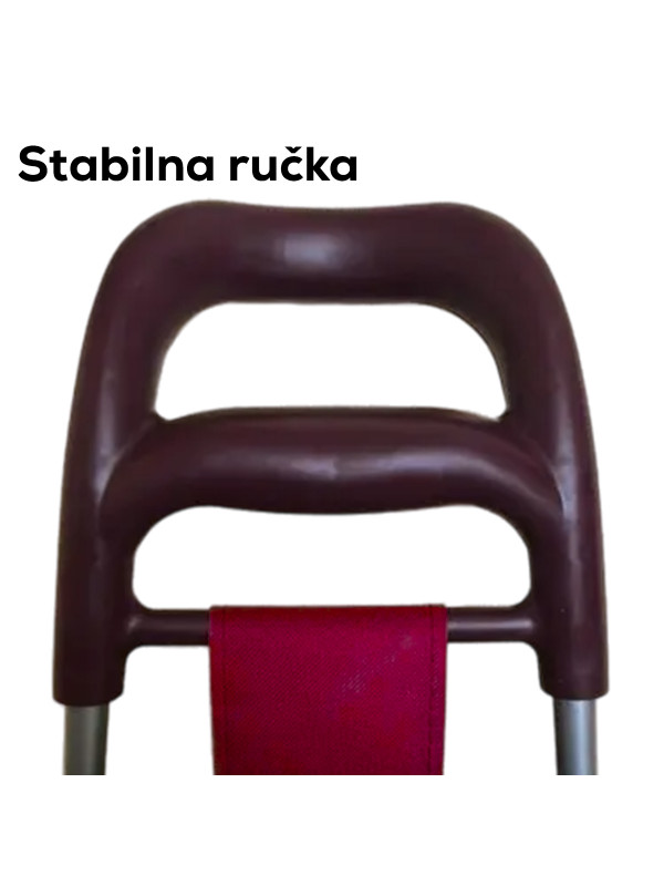 Praktična kolica za kupovinu, crvena